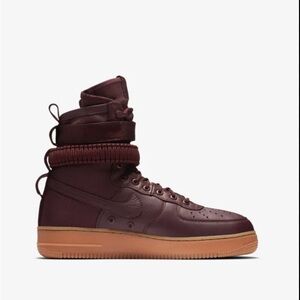 NIKE SF AIR FORCE 1 BURGUNDY